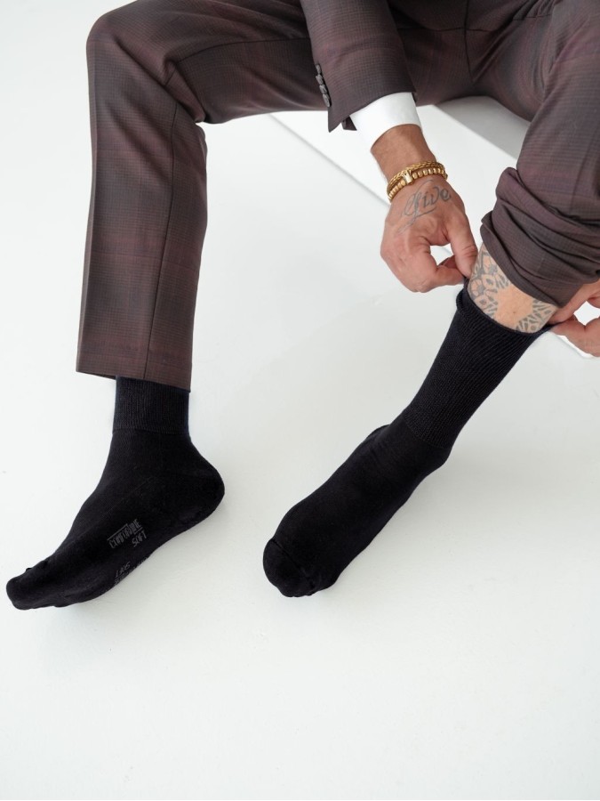 Men's half-terry Comfortline solid colour...