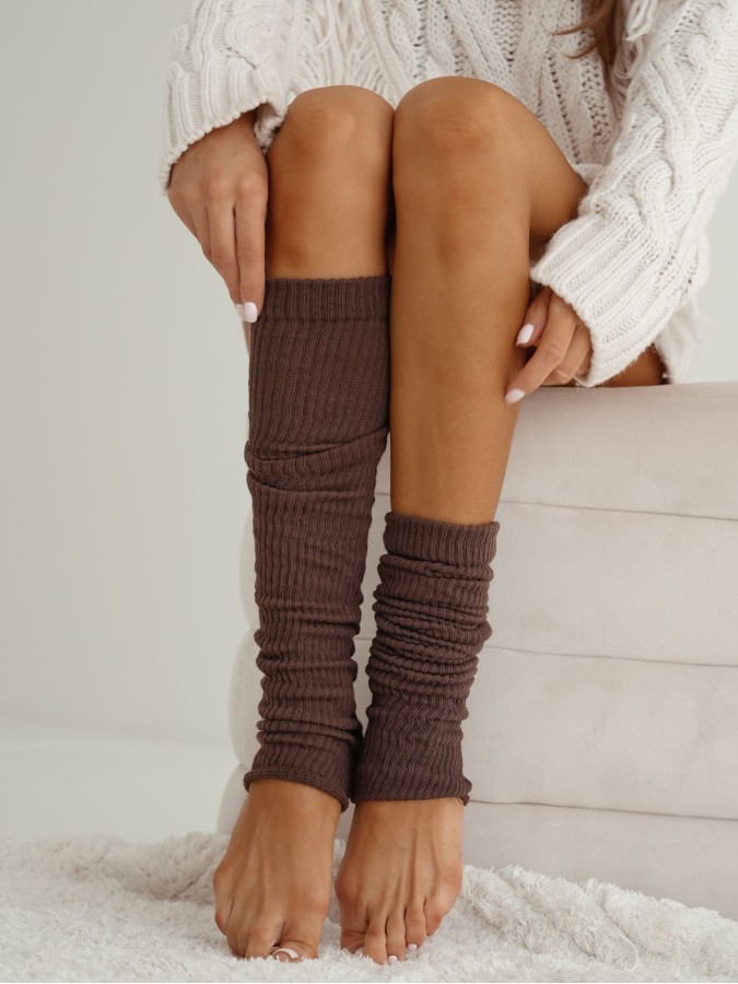 Cotton ribbed leg warmers 1528.001