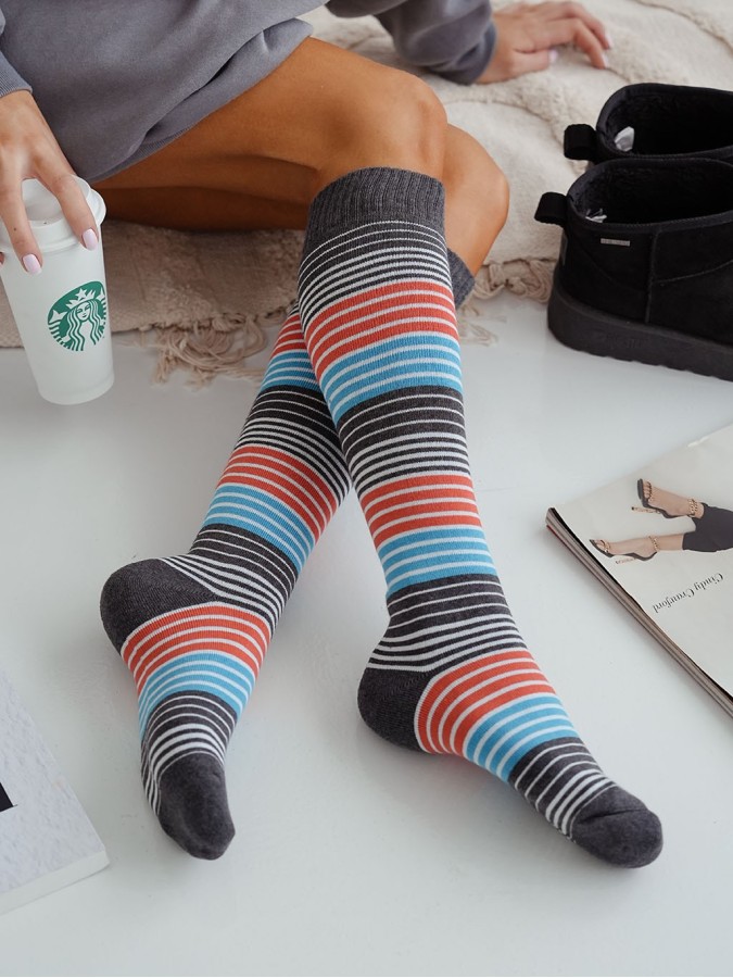 Podkolanówki damskie frotte Paski 0309.001