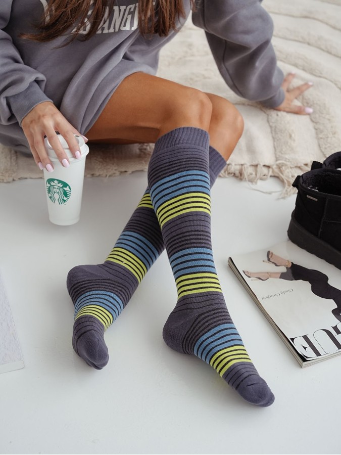Podkolanówki damskie frotte Paski 0309.001