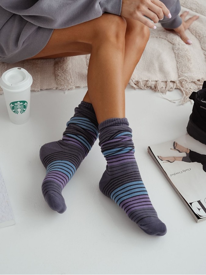 Podkolanówki damskie frotte Paski 0309.001