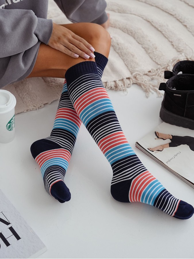 Podkolanówki damskie frotte Paski 0309.001
