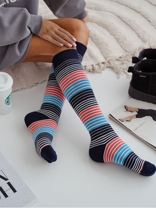 Podkolanówki damskie frotte Paski 0309.001
