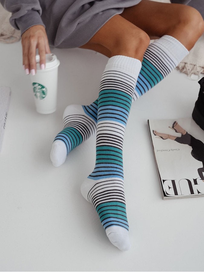 Podkolanówki damskie frotte Paski 0309.001