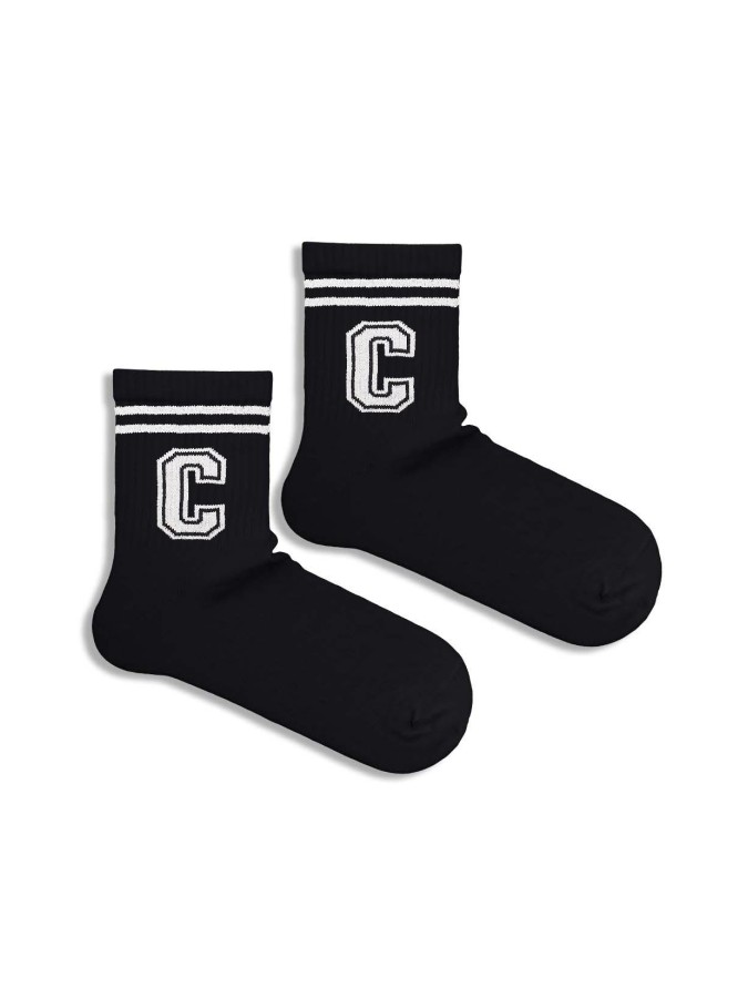 Kids' Letter C with stripes pattern socks 1184.040