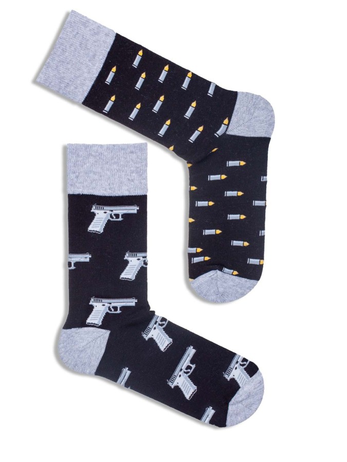 Men's Guns pattern socks 0125.098