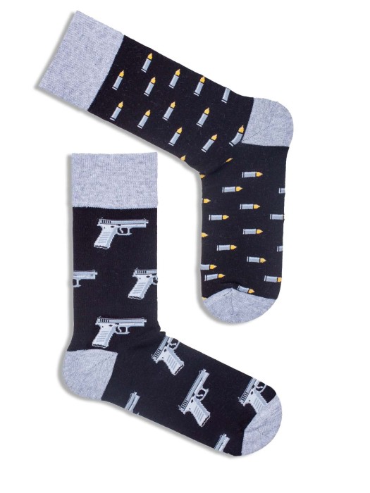Men's Guns pattern socks 0125.098
