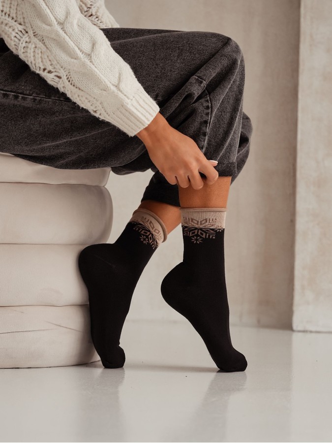 Women's Half-terry UNIQUE socks with a star...