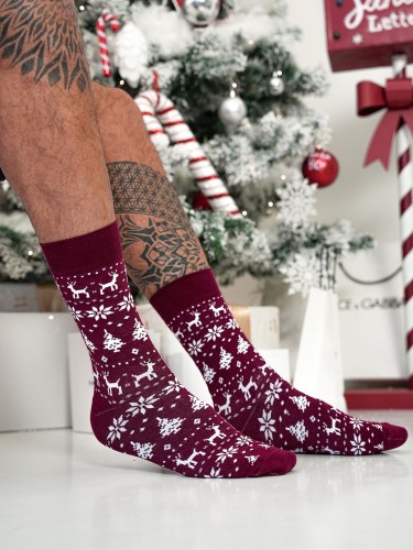 Men's Christmas Norwegian pattern socks  1290.026