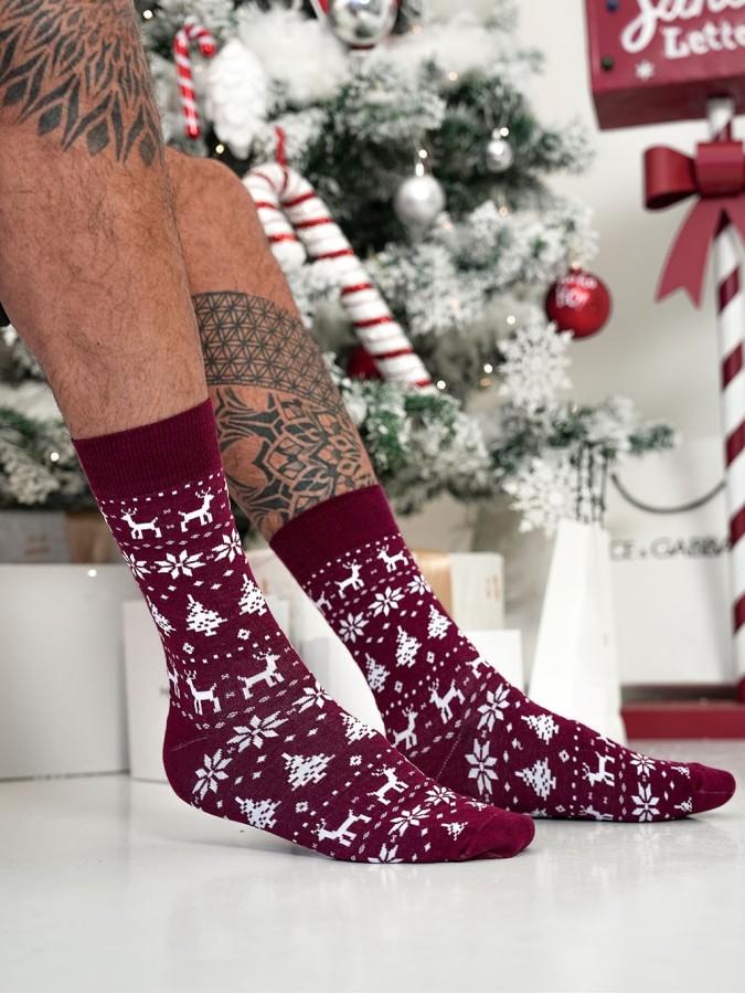 Men's Christmas Norwegian pattern socks  1290.026