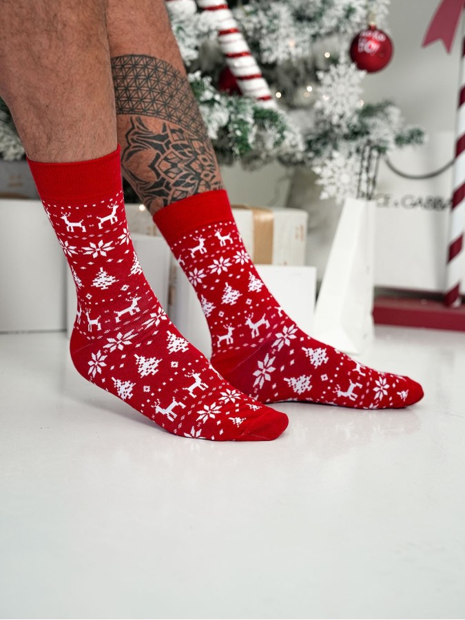 Men's Christmas Norwegian pattern socks  1290.026
