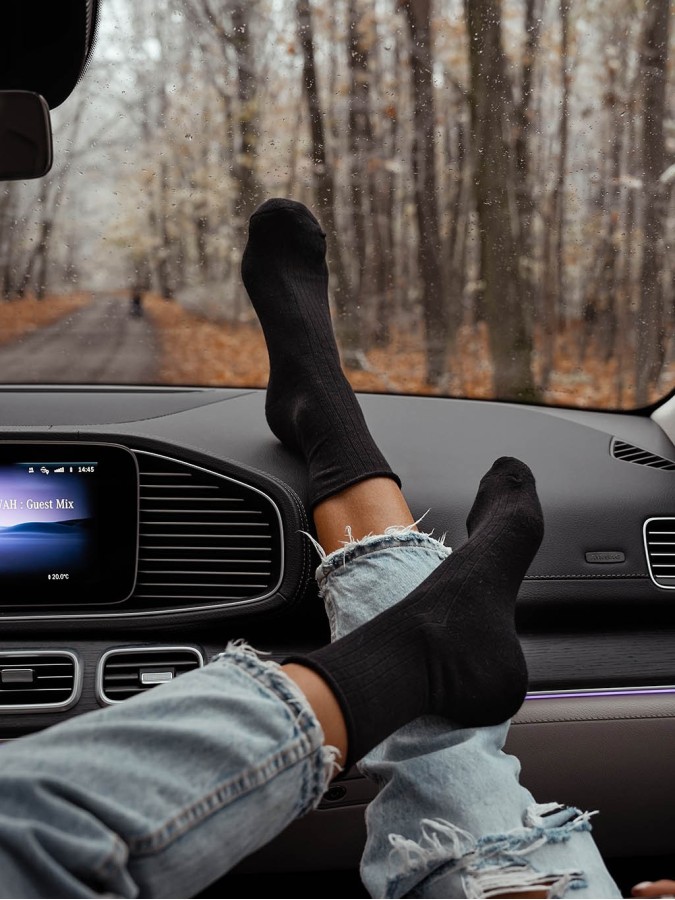 Women's Half-terry UNIQUE ribbed classic socks