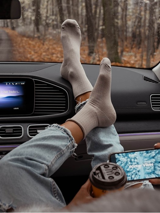 Women's Half-terry UNIQUE ribbed classic socks