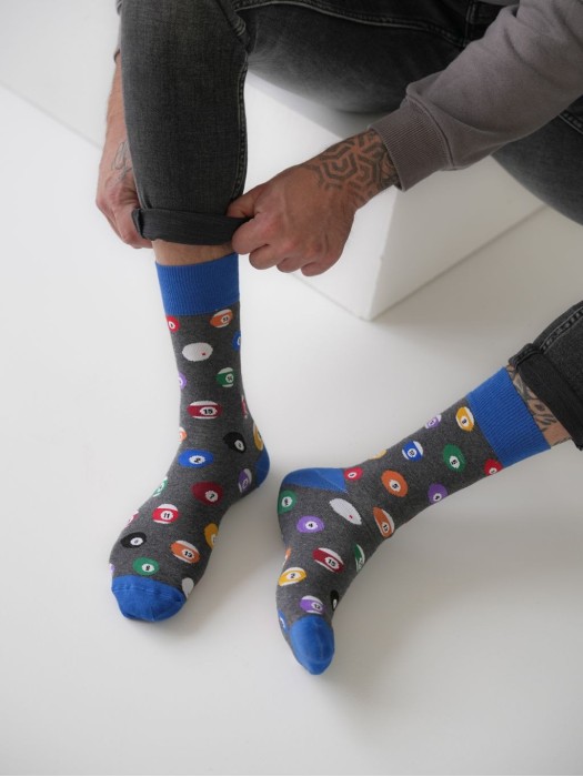 Men's Billiard Balls pattern socks 0125.100