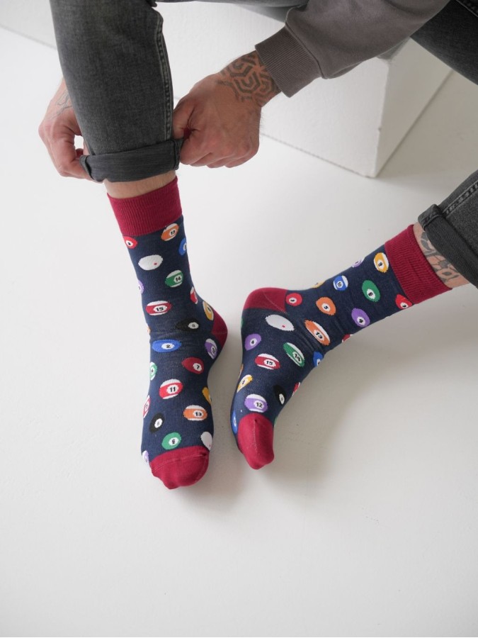 Men's Billiard Balls pattern socks 0125.100