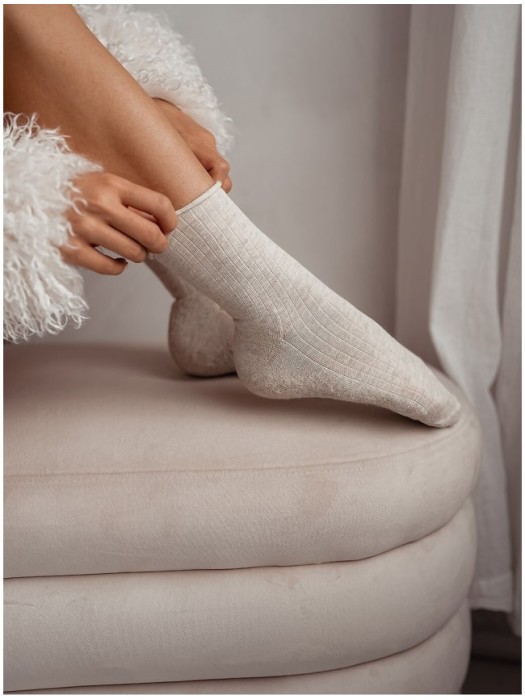 Women's Half-terry UNIQUE ribbed classic socks