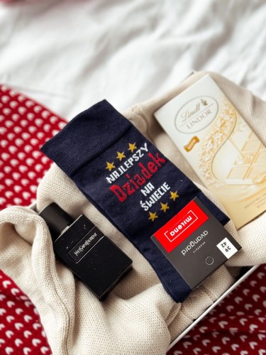 Men's 'The Best Grandfather in the World' pattern socks...