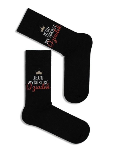 Men's 'His Highness GRANDFATHER' pattern socks 0125.103