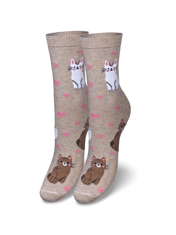 Women's 'Cute Cats & Little Hearts' pattern...
