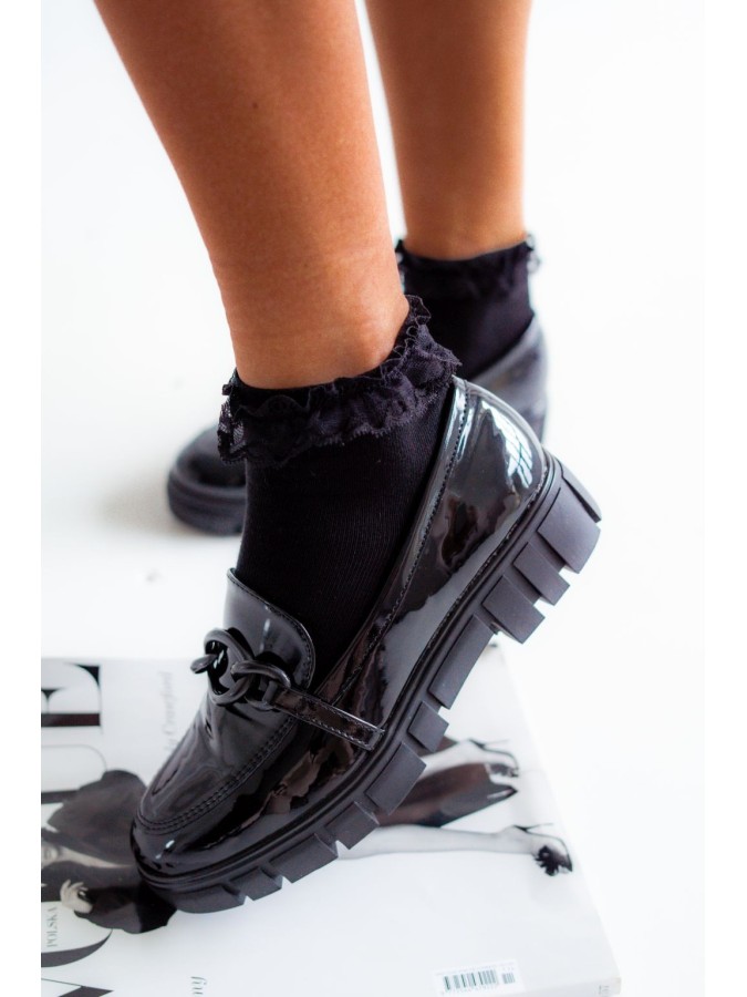 Women's cotton lace trim socks 0897