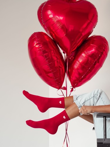 Women's Little Heart pattern socks 0200.145