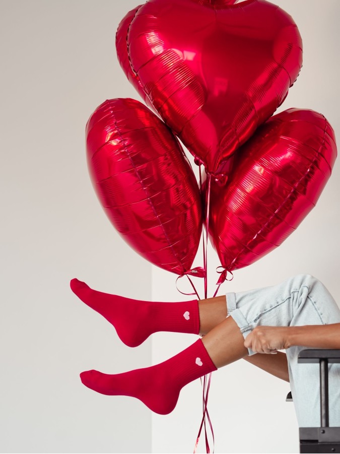 Women's Little Heart pattern socks 0200.145