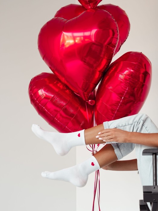 Women's Little Heart pattern socks 0200.145