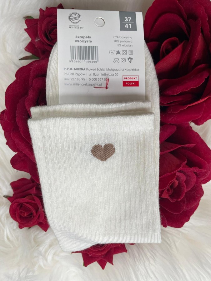 Women's Little Heart pattern socks 0200.145