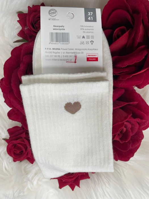 Women's Little Heart pattern socks 0200.145