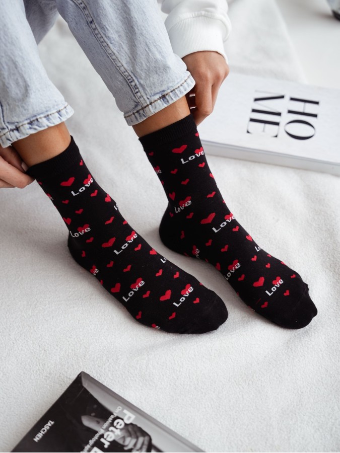 Women's 'Love & Hearts' pattern socks 0200.143