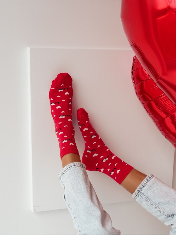 Women's 'Love & Hearts' pattern socks 0200.143