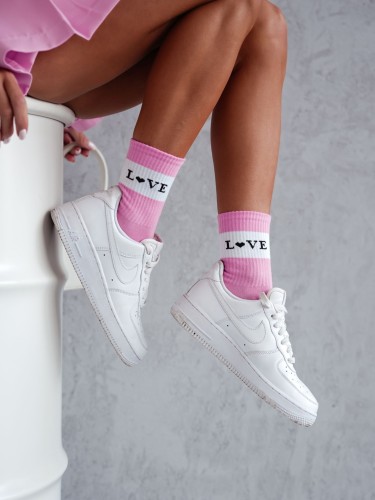 Women's 'LOVE - wide stripe' pattern socks 0200.149