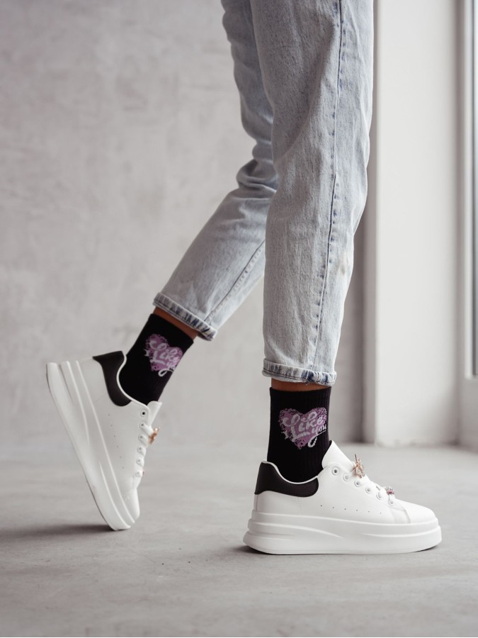 Women's 'I like you' pattern socks 0200.148