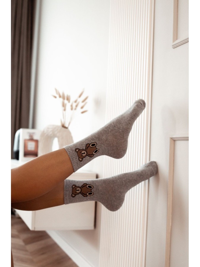 Women's Teddy Bear pattern socks 0200.008
