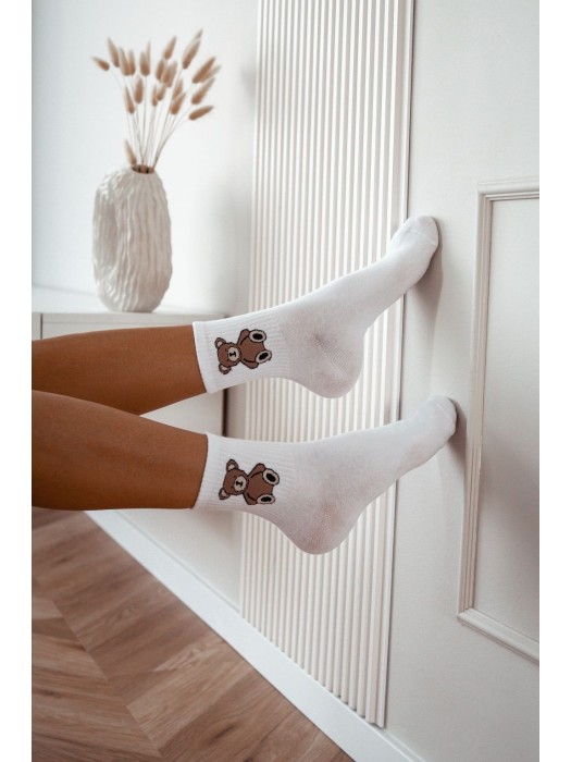 Women's Teddy Bear pattern socks 0200.008