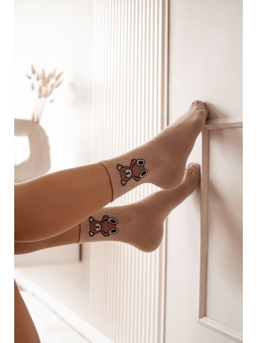 Women's Teddy Bear pattern socks 0200.008