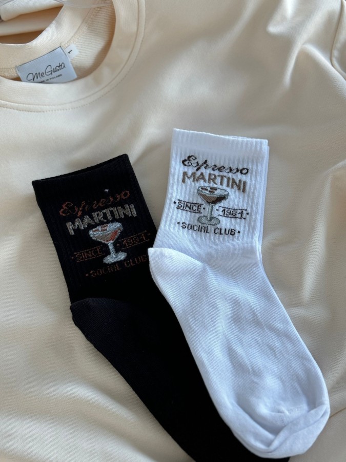 Women's 'Espresso MARTINI' pattern socks 0200.156