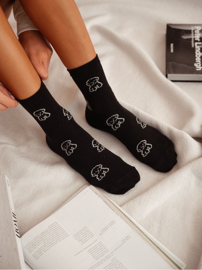 Women's Puppies pattern socks 0200.155
