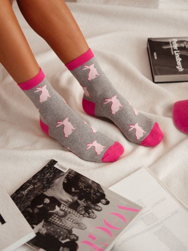 Women's Rabbits pattern socks 0200.153