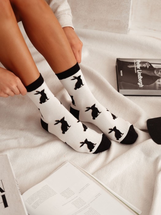 Women's Rabbits pattern socks 0200.153