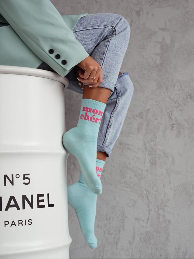 Women's 'Mon Chéri' pattern socks 0200.150