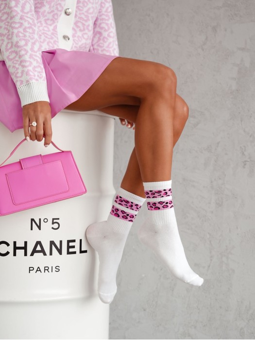 Women's Two mottled stripes pattern socks 0200.127