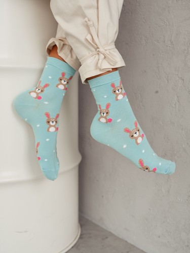 Women's Rabbits & Dots pattern socks 0200.158 2