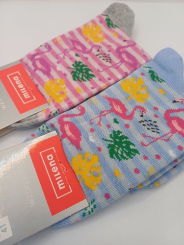 Women's Flamingos pattern socks 0200.161
