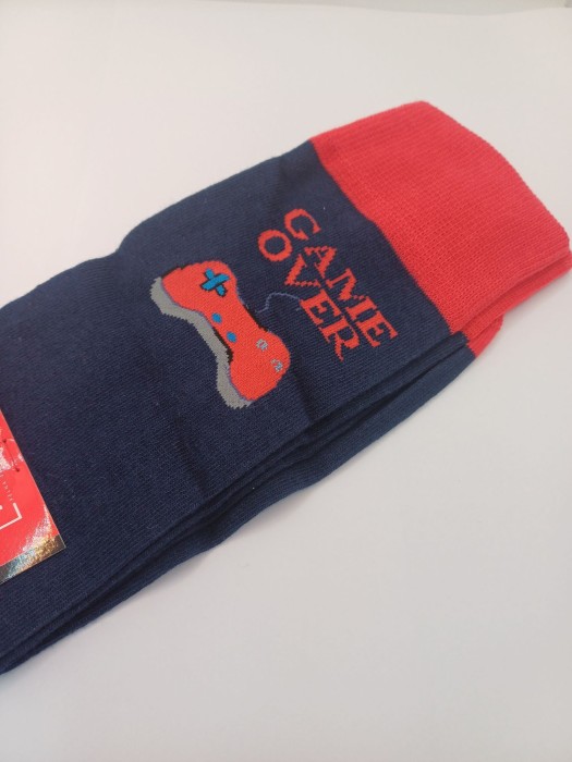 Men's 'GAME OVER' pattern socks 0125.090