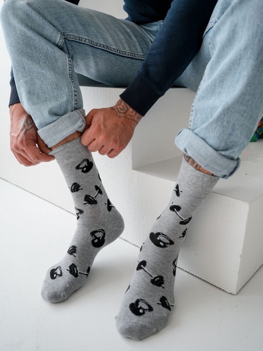 Men's Gym pattern socks 0125.110