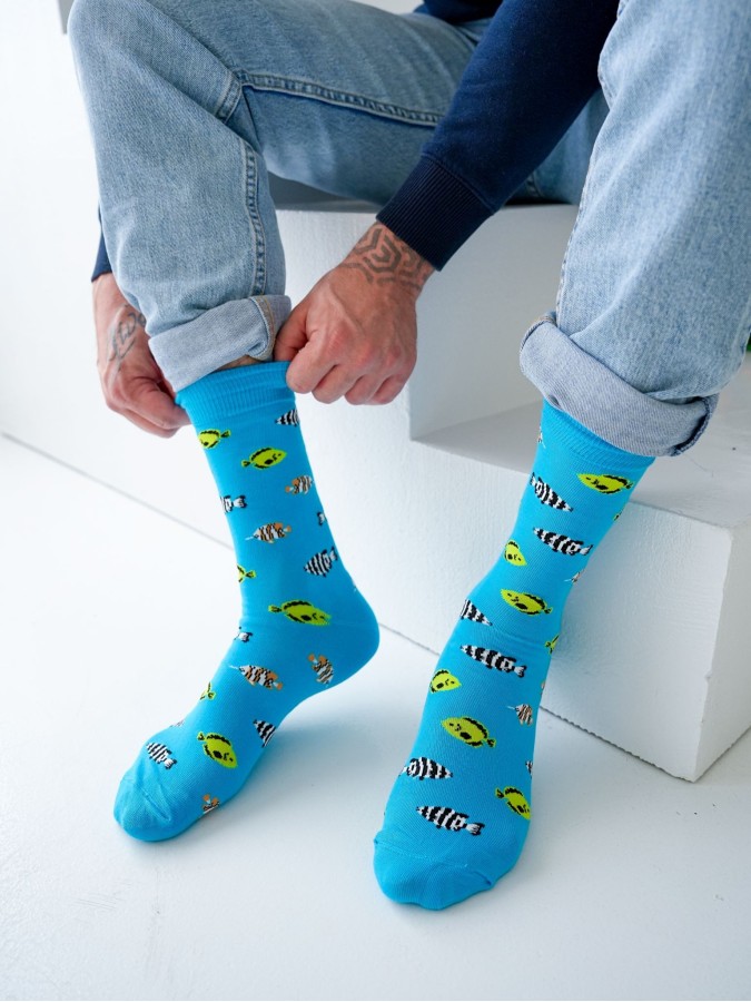 Men's Fish pattern socks 0125.094