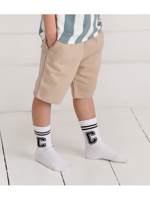 Kids' Letter C with stripes pattern socks 1184.040
