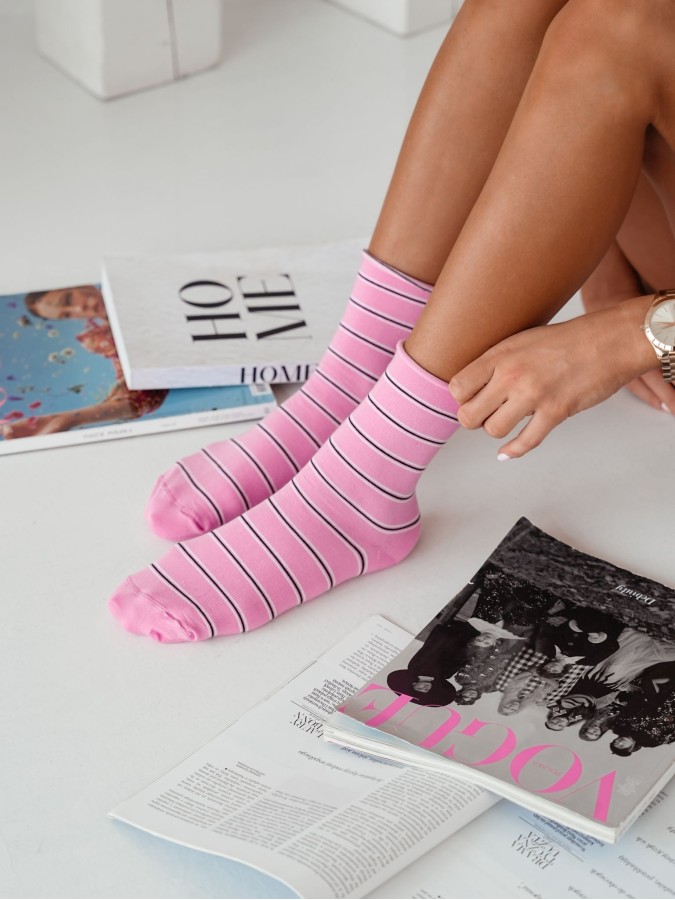 Women's Thin Stripes pattern socks 0200.162