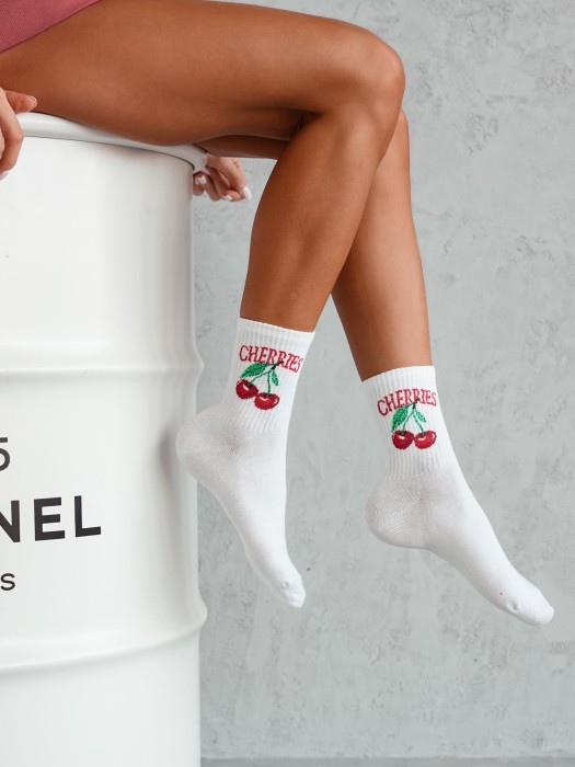 Women's CHERRIES pattern socks 0200.163
